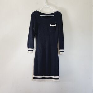 Rag & Bone Wool Blend Navy Blue Knit Sweater Dress size XS